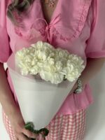 Монобукет из белых гвоздик (9шт.) — изображение 3