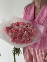 Монобукет из розовых гвоздик (25шт.) — изображение 2