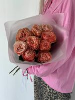 Монобукет эквадорских роз Кахала (9шт.) — изображение 2