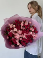Монобукет из кустовых роз (29 шт.)