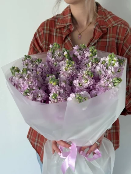 Монобукет из одноголовых маттиол