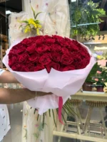 Монобукет из красных роз — изображение 2