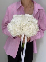 Букет белых пионов, свадебный букет с воздушными цветами, букет невесты, праздничное украшение, аксессуары для свадеб.