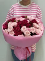 Монобукет микс кустовой розы — изображение 2