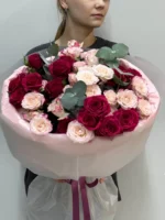 Монобукет микс кустовой розы — изображение 2
